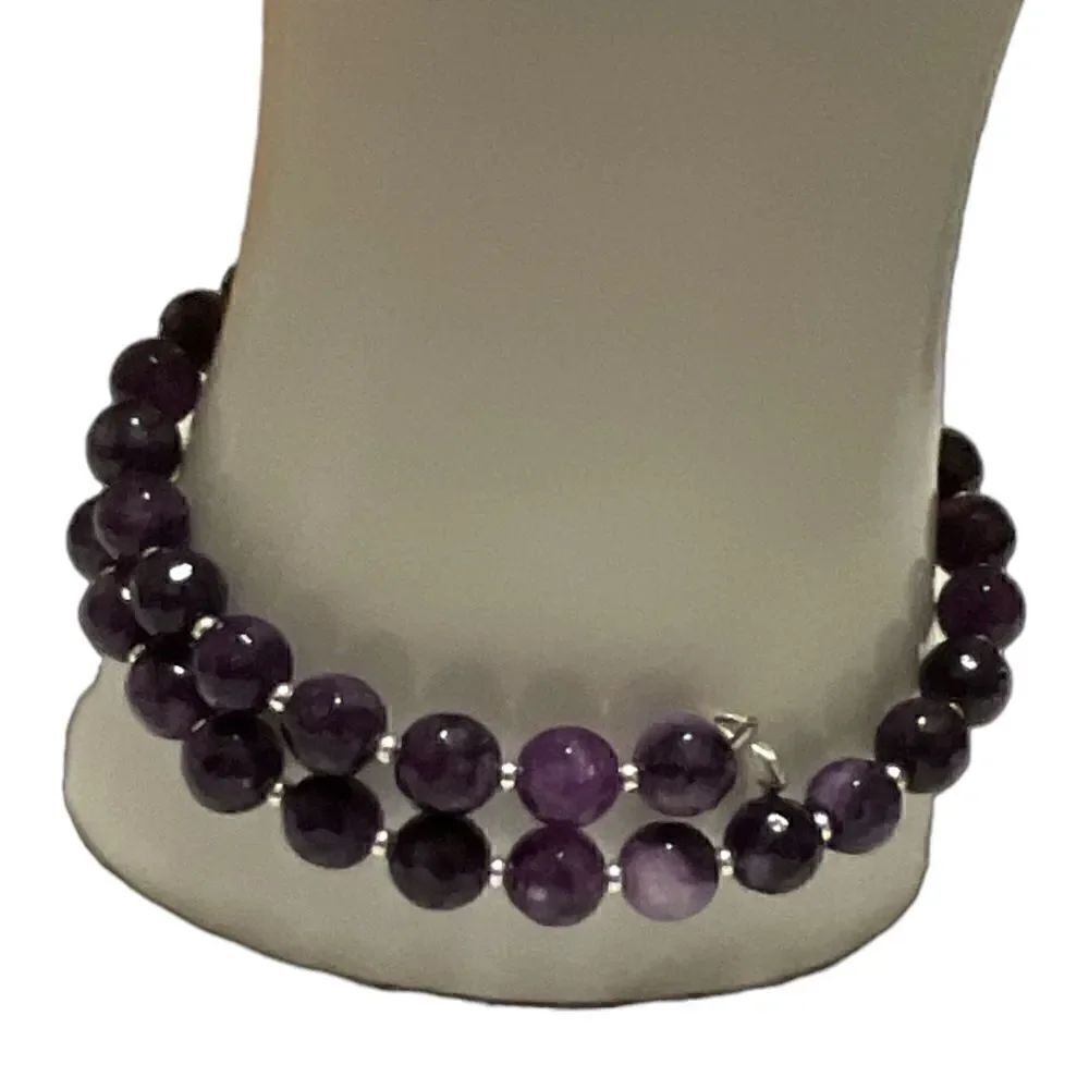 Real Amethyst Wrap Bracelet - Picture 2 of 11